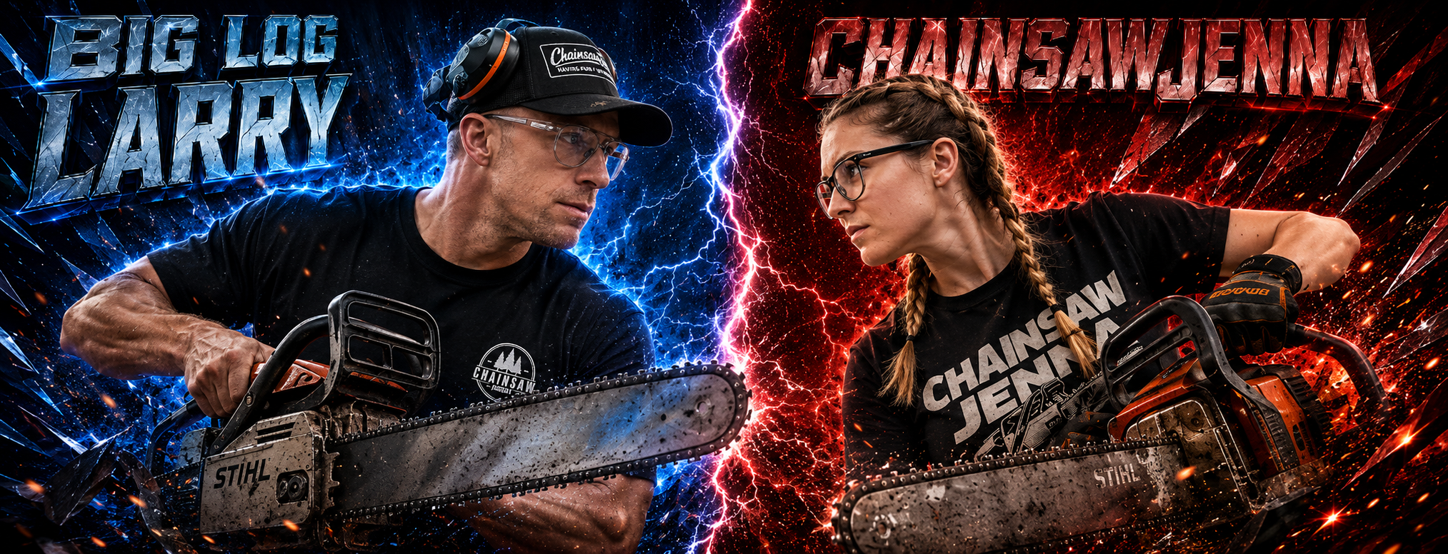 Chainsaw Jenna vs Big Log Larry